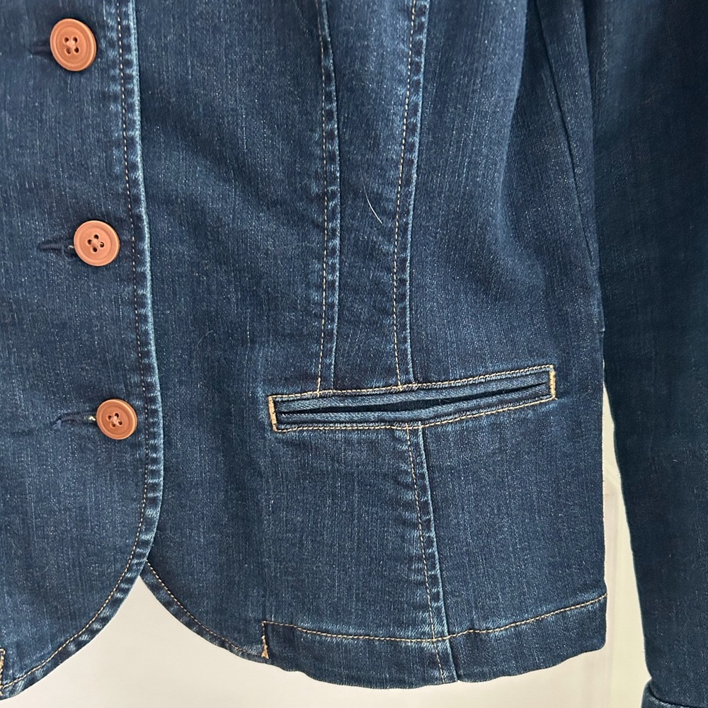 Lauren Ralph Lauren size 6 Peplum Denim Jacket - Picture 9 of 16